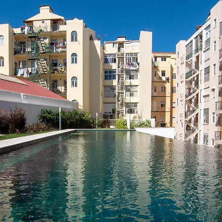 Lejlighed Deluxe 1 Bdr W/ Pool View By Lovelystay Lisboa